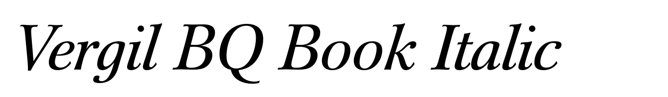 Vergil BQ Book Italic